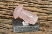 Polished Large Gemmy Pink Rose Quartz Mushrooms  x 5 From Madagascar - TopRock