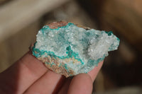 Natural Drusy Coated Chrysocolla & Malachite Dolomite Specimens x 9 From Likasi, Congo - Toprock Gemstones and Minerals 
