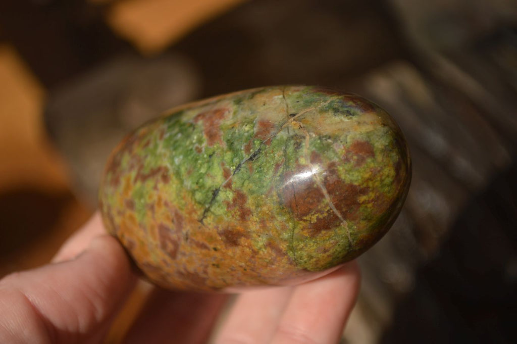 Polished  Green Chrysoprase Standing Free Forms  x 6 From Ambatondrazaka, Madagascar - Toprock Gemstones and Minerals 