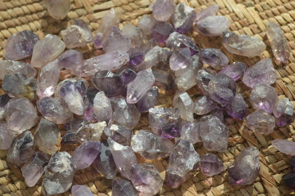 Natural Mini Smokey Window Amethyst Crystals  x 1 Kg Lot From Chiredzi, Zimbabwe - Toprock Gemstones and Minerals 