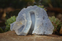 Natural Etched Blue Chalcedony Specimens  x 6 From Nsanje, Malawi - Toprock Gemstones and Minerals 
