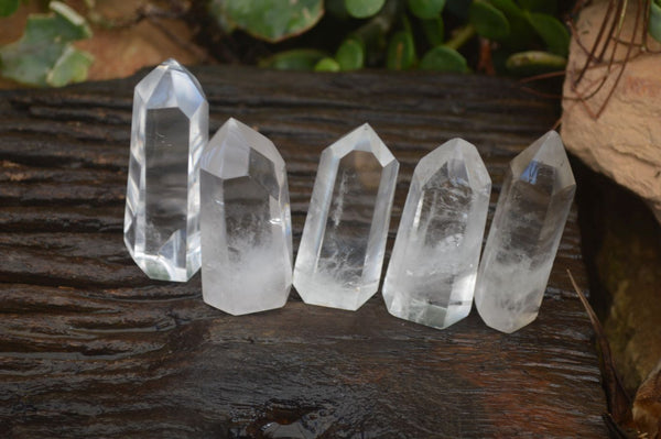 Polished Semi Optic Clear Quartz Points x 24 From Madagascar - Toprock Gemstones and Minerals 