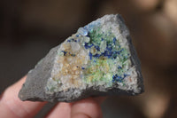 Natural Drusy Coated Chrysocolla & Malachite Dolomite Specimens x 9 From Likasi, Congo - Toprock Gemstones and Minerals 