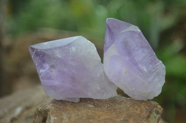 Polished Single Jacaranda Amethyst Crystals  x 12 From Zambia