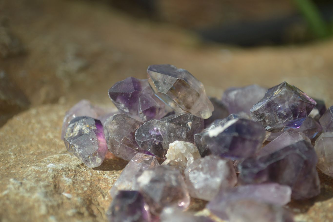 Natural Mini Smokey Window Amethyst Crystals  x 1 Kg Lot From Chiredzi, Zimbabwe - Toprock Gemstones and Minerals 