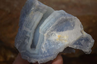 Natural Etched Blue Chalcedony Specimens  x 6 From Nsanje, Malawi - Toprock Gemstones and Minerals 