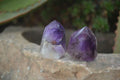 Polished Window Amethyst Point With Hints Of Smokey Quartz x 20 From Ankazobe, Madagascar - Toprock Gemstones and Minerals 