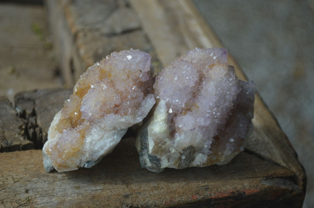 Natural Mixed Spirit Amethyst Quartz Clusters  x 12 From Boekenhouthoek, South Africa - Toprock Gemstones and Minerals 