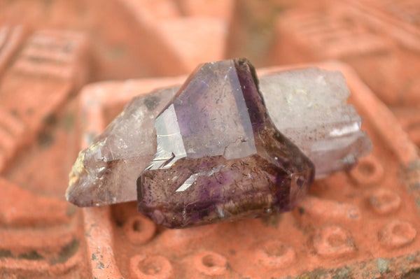 Natural Single Smokey Amethyst Quartz Crystals x 20 From Chiredzi, Zimbabwe - TopRock
