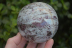 Polished Rubellite Pink Tourmaline Matrix Sphere x 1 From Madagascar - Toprock Gemstones and Minerals 