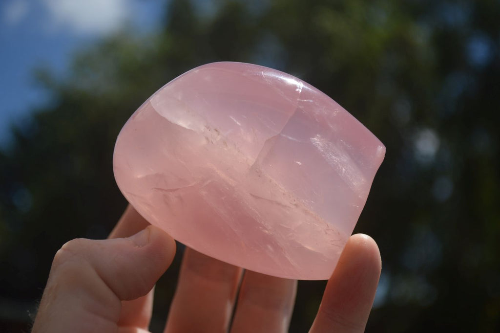 Polished Gemmy Pink Rose Quartz Standing Free Forms  x 6 From Ambatondrazaka, Madagascar - TopRock