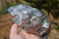 Polished Ocean Jasper Flame Sculptures x 2 From Madagascar