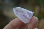 Polished Window Amethyst Point With Hints Of Smokey Quartz x 20 From Ankazobe, Madagascar - Toprock Gemstones and Minerals 