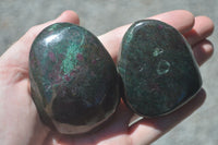 Polished Fluorescent Ruby Corundum In Chrome Verdite Free Forms x 6 From Zimbabwe - Toprock Gemstones and Minerals 