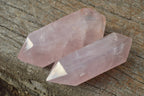 Polished Double Terminated Gemmy Rose Quartz Points x 6 From Madagascar - TopRock