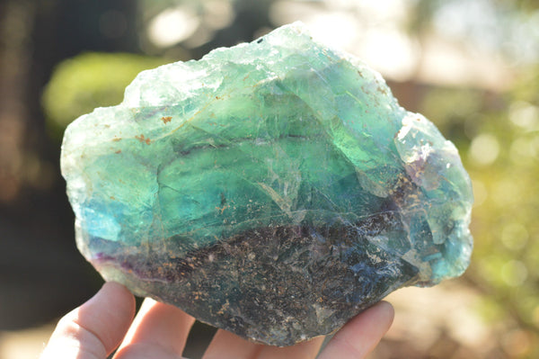 Natural Stone Sealed Watermelon Fluorite Cobbed Pieces  x 3 From Uis, Namibia - TopRock