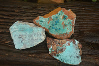 Natural Drusy Coated Chrysocolla & Malachite Dolomite Specimens x 3 From Likasi, Congo - Toprock Gemstones and Minerals 