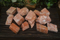 Natural New Sunset Orange Calcite Specimens x 12 From Spitzkop, Namibia - Toprock Gemstones and Minerals 