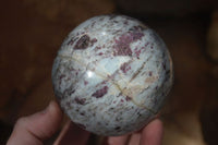 Polished Rubellite Pink Tourmaline Matrix Sphere x 1 From Madagascar - Toprock Gemstones and Minerals 