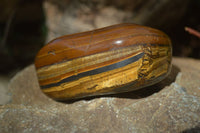 Polished Golden Tigers Eye Free Forms x 4 From Prieska, Northern Cape