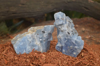 Natural Sky Blue Calcite Specimens With Hematite Spots  x 12 From Spitzkoppe, Namibia - Toprock Gemstones and Minerals 