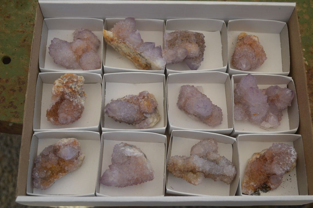 Natural Small Spirit Amethyst Quartz Specimens  x 12 From Boekenhouthoek, South Africa - Toprock Gemstones and Minerals 