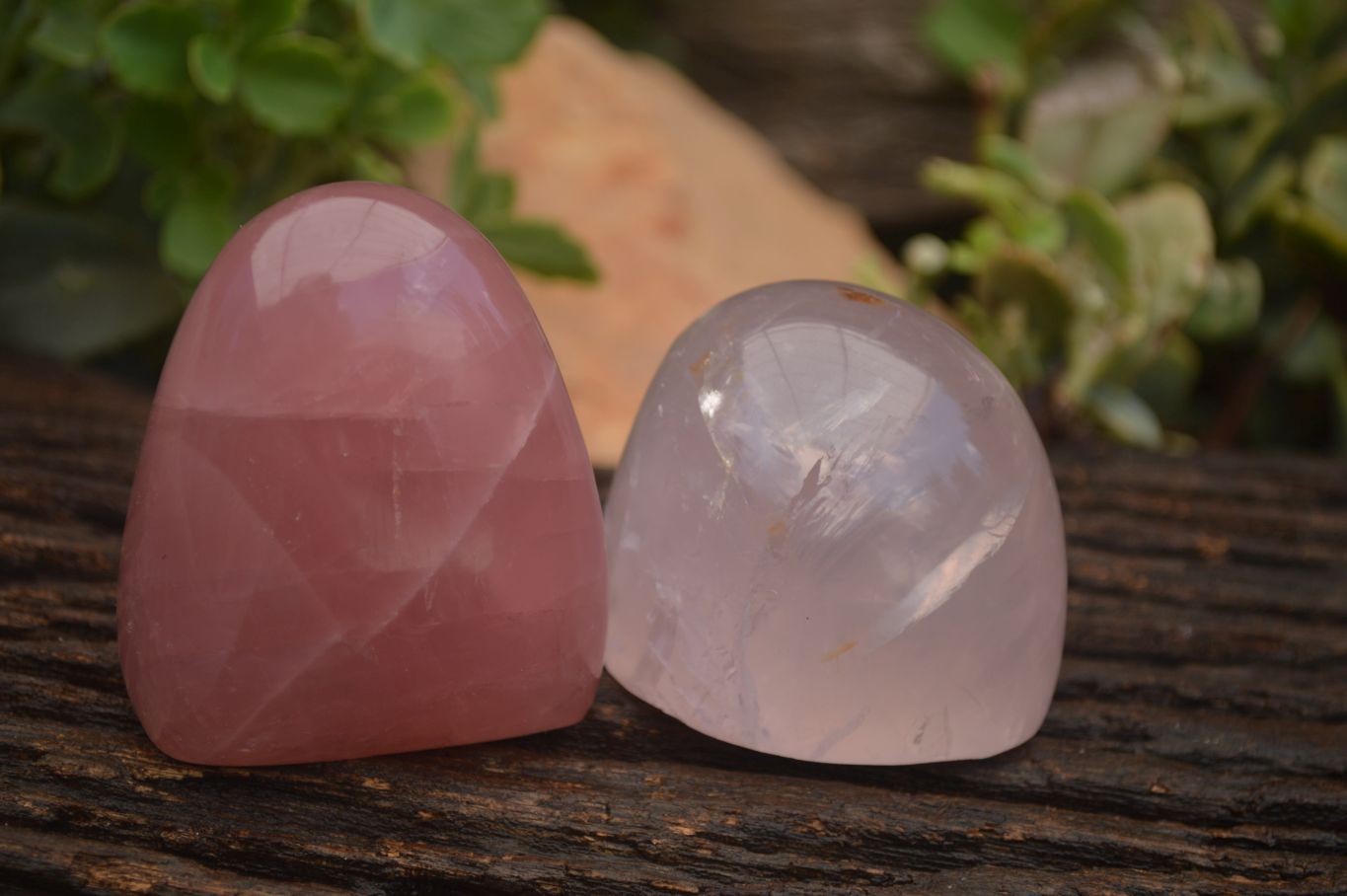 Polished Gemmy Pink Rose Quartz Standing Free Forms  x 6 From Ambatondrazaka, Madagascar - TopRock