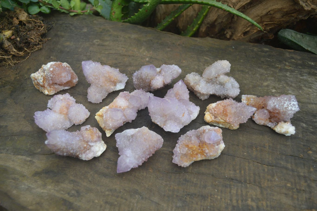Natural Small Spirit Amethyst Quartz Specimens  x 12 From Boekenhouthoek, South Africa - Toprock Gemstones and Minerals 