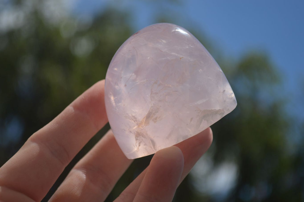 Polished Gemmy Pink Rose Quartz Standing Free Forms  x 6 From Ambatondrazaka, Madagascar - TopRock