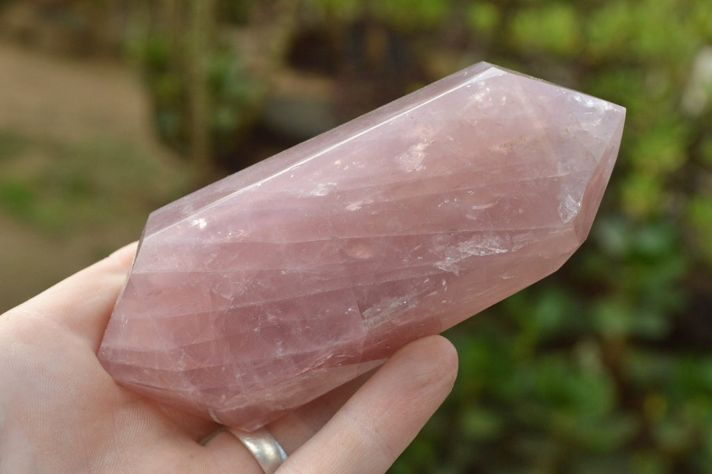 Polished Double Terminated Gemmy Rose Quartz Points x 6 From Madagascar - TopRock