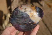 Polished  Watermelon Fluorite Standing Free Forms  x 2 From Uis, Namibia - Toprock Gemstones and Minerals 