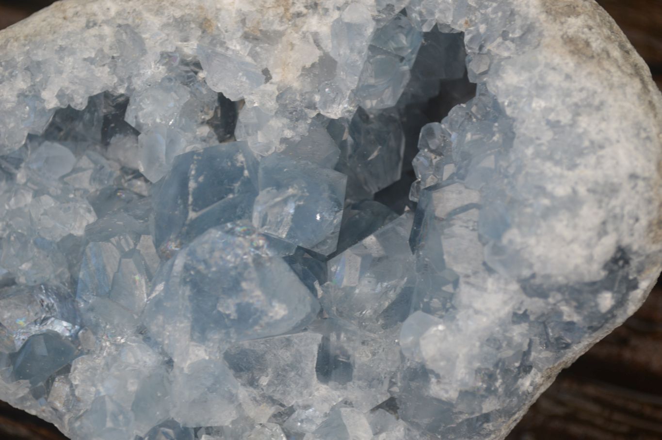 Natural Blue Celestite Crystal Specimens  x 2 From Sakoany, Madagascar - Toprock Gemstones and Minerals 