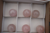 Polished Star Rose Quartz Spheres x 6 From Ambatondrazaka, Madagascar - TopRock