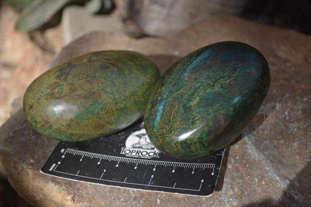 Polished Green Verdite Free Forms x 6 From Zimbabwe - Toprock Gemstones and Minerals 