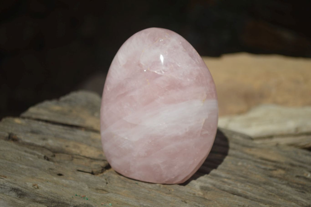 Polished Pink Rose Quartz Standing Free Forms x 2 From Antsirabe, Madagascar - Toprock Gemstones and Minerals 