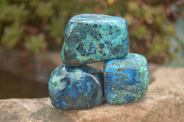 Polished  Small Shattuckite Hand Made Free Forms  - Sold per 350 g - From Congo - TopRock