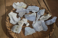 Natural Etched Blue Chalcedony Specimens  x 12 From Nsanje, Malawi - Toprock Gemstones and Minerals 