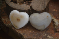 Polished Stunning Selection Of Agate Hearts x 6 From Madagascar - Toprock Gemstones and Minerals 
