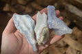 Natural Etched Blue Chalcedony Specimens  x 12 From Nsanje, Malawi - Toprock Gemstones and Minerals 