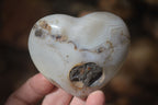Polished Stunning Selection Of Agate Hearts x 6 From Madagascar - Toprock Gemstones and Minerals 