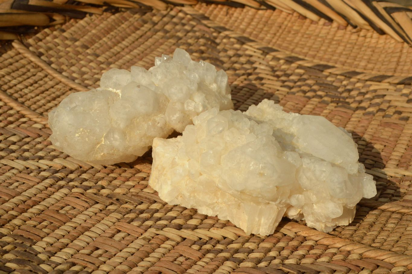Natural Cascading White Phantom Quartz Clusters x 6 From Madagascar - TopRock