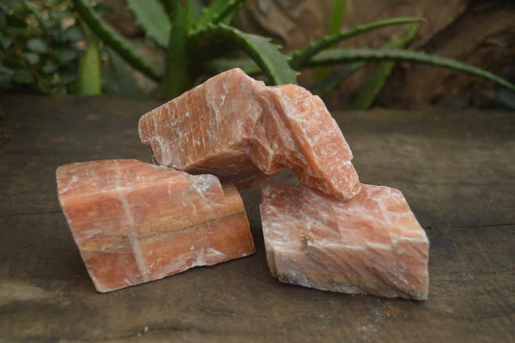 Natural New Sunset Orange Calcite Specimens x 12 From Spitzkop, Namibia - Toprock Gemstones and Minerals 