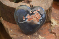 Polished Lovely Mixed Selection Of Agate Hearts  x 6 From Madagascar - Toprock Gemstones and Minerals 