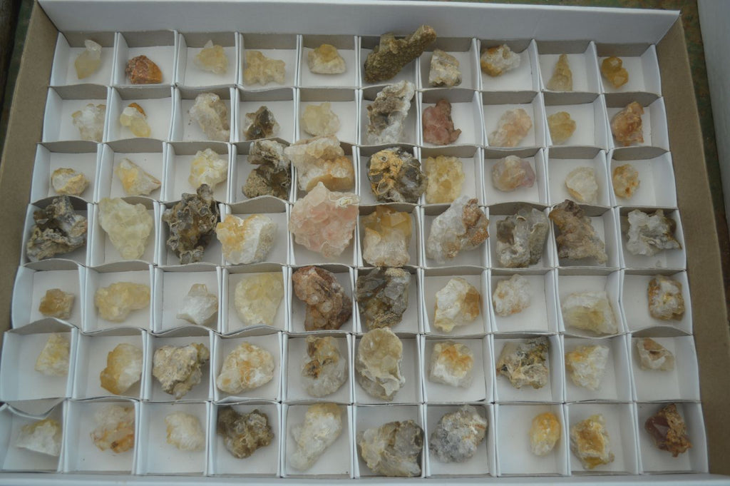 Natural Mini Golden Limonite / Lemonite Quartz Specimens  x 70 From Zambia - Toprock Gemstones and Minerals 