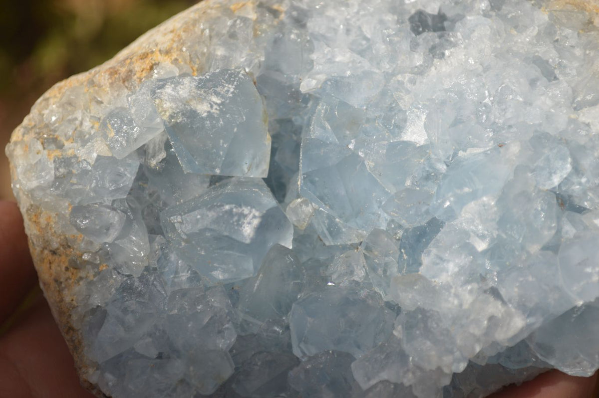 Natural Blue Celestite Crystal Specimens  x 2 From Sakoany, Madagascar - Toprock Gemstones and Minerals 