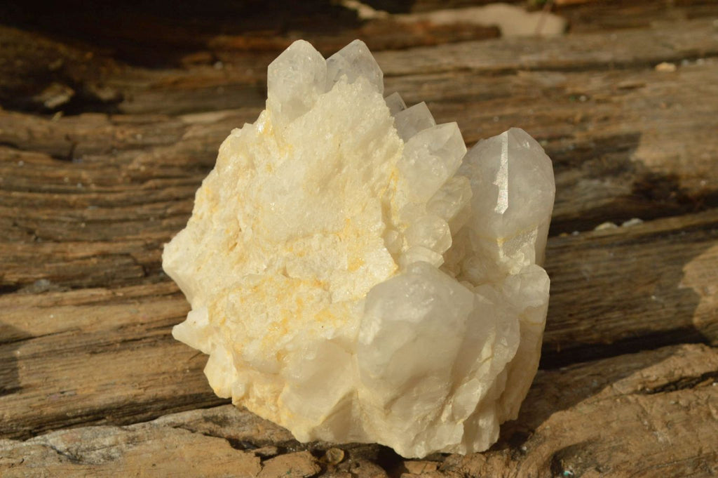 Natural Cascading White Phantom Quartz Clusters x 6 From Madagascar - TopRock