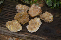 Natural Limonite Quartz Clusters x 6 From Solwezi, Zambia - Toprock Gemstones and Minerals 