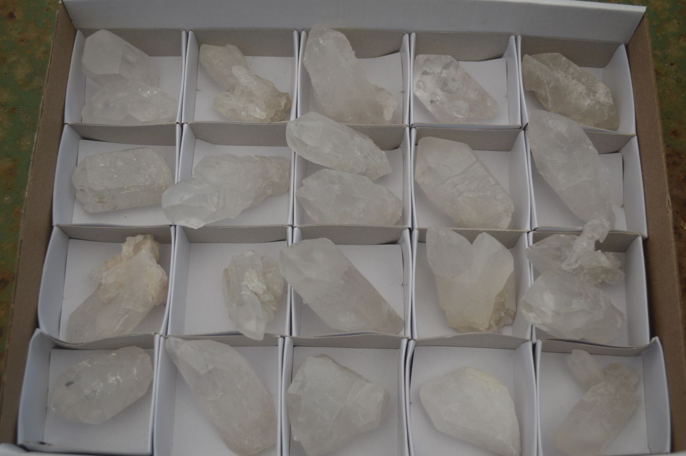 Natural Single Clear Quartz Crystals  x 22 From Zambia - Toprock Gemstones and Minerals 