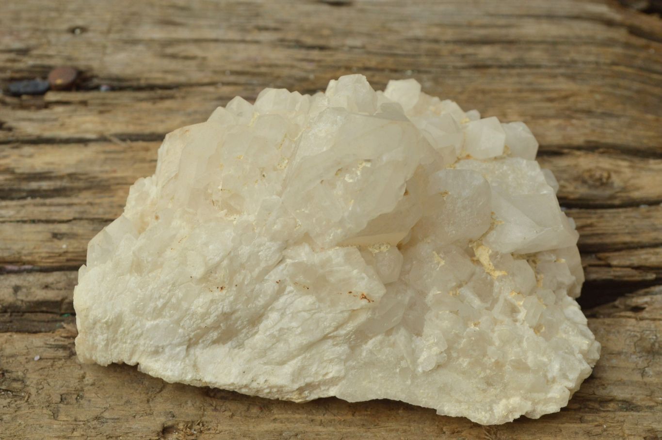 Natural Cascading White Phantom Quartz Clusters x 6 From Madagascar - TopRock