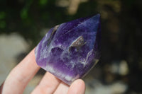 Polished Deep Purple Chevron Amethyst Points  x 6 From Zambia - Toprock Gemstones and Minerals 
